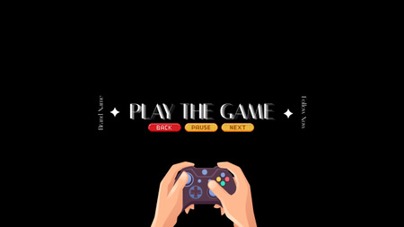Gaming Console in Hands Youtube Design Template