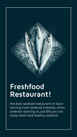 Seafood Restaurant Ad Instagram Story Modelo de Design