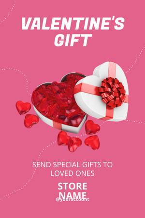 Plantilla de diseño de Oferta especial de compra de regalo para el día de San Valentín Pinterest 
