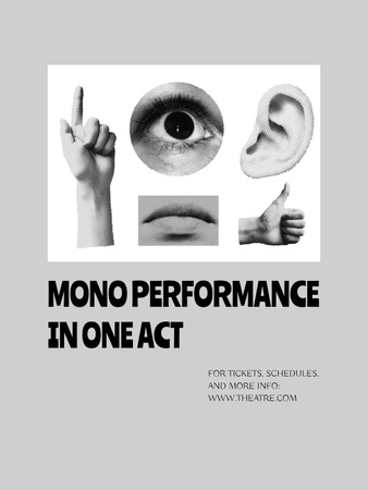 Anúncio de espetáculo teatral eletrizante Poster US Modelo de Design