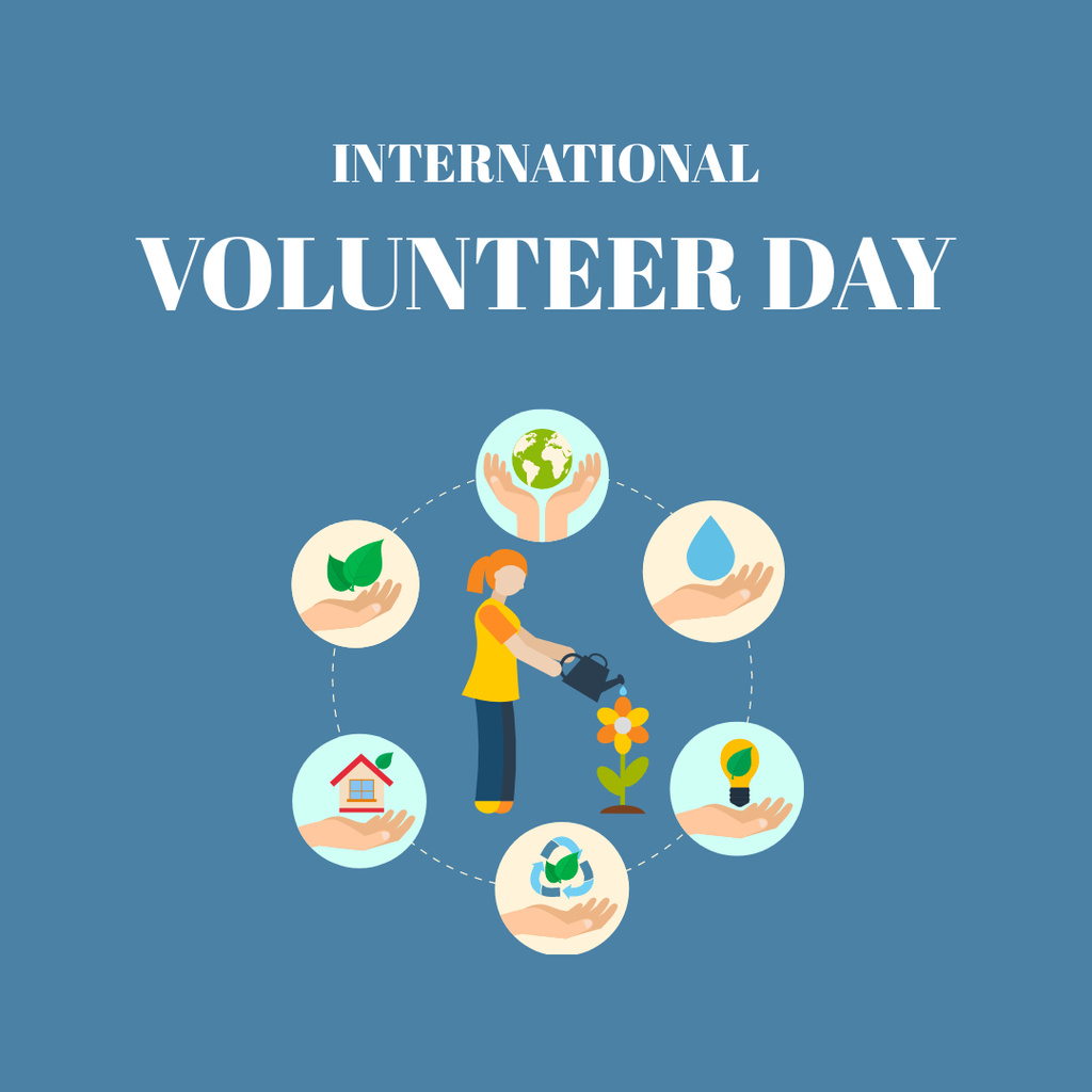 Volunteer Day Announcement Instagram – шаблон для дизайну