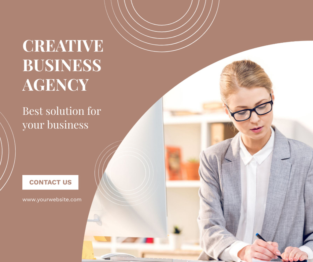 Modèle de visuel Creative Business Agency Promotion - Facebook