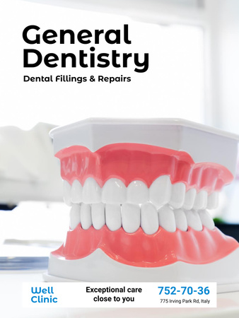 Template di design Dentistry Services Offer Poster US