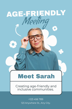 Age-Friendly Meeting For Inclusive Communities Pinterest Design Template