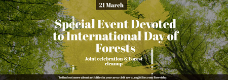 Template di design International Day of Forests Special Event Tumblr