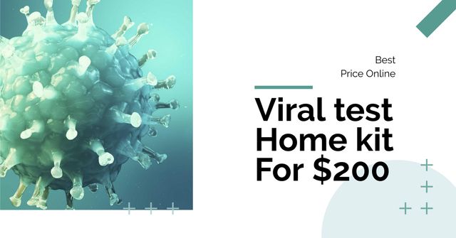 Designvorlage Viral test kit offer für Facebook AD