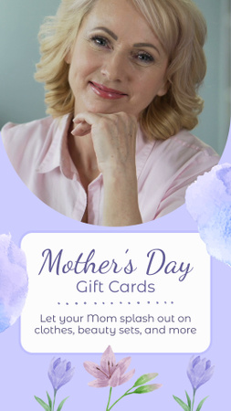 Mother's Day Various Presents With Flowers Offer Instagram Video Story Design Template