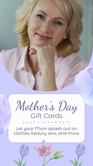 Designvorlage Mother's Day Various Presents With Flowers Offer für Instagram Video Story