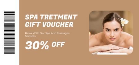 Template di design Massage Studio Ad with Woman Coupon Din Large