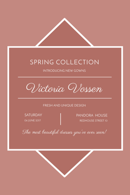 Simple Spring Collection Announcement Flyer 4x6in Design Template