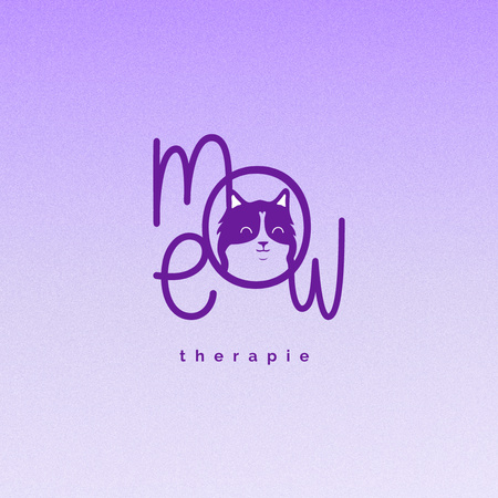 Ontwerpsjabloon van Logo van Emblem with Cute Cat