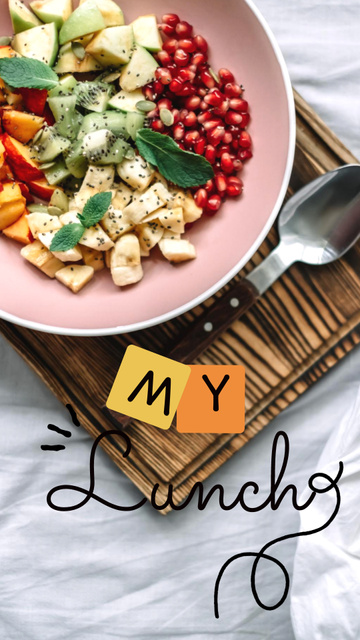 Yummy Lunch on Table Instagram Video Story – шаблон для дизайна