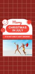 Christmas in July with Happy Couple by Sea