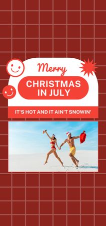 Christmas in July with Happy Couple by Sea Flyer DIN Large Design Template