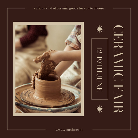 Ceramic Craft Fair In Summer Announcement Instagram Design Template