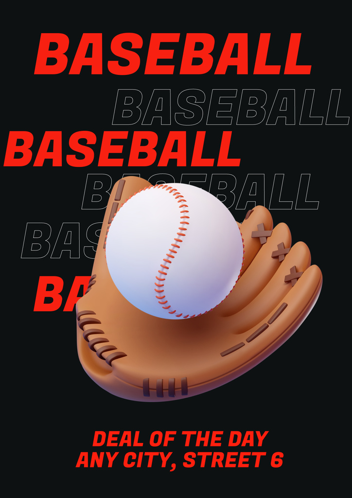 Baseball Training Announcement Poster Modelo de Design