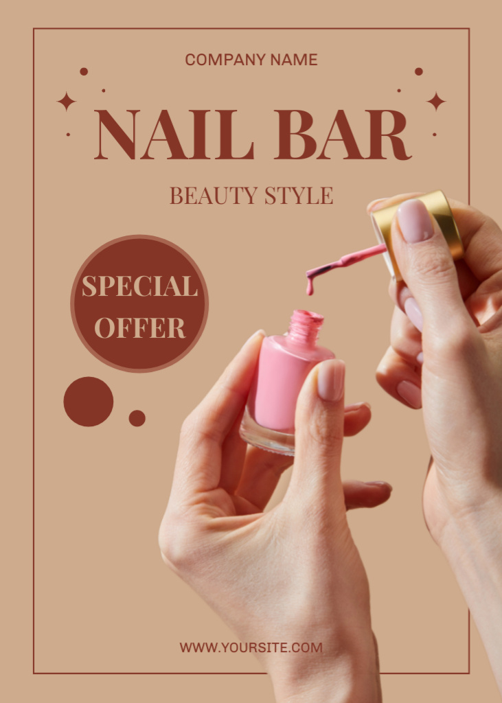 Template beauty nail art  Spa flyer Nail salon prices Nail courses