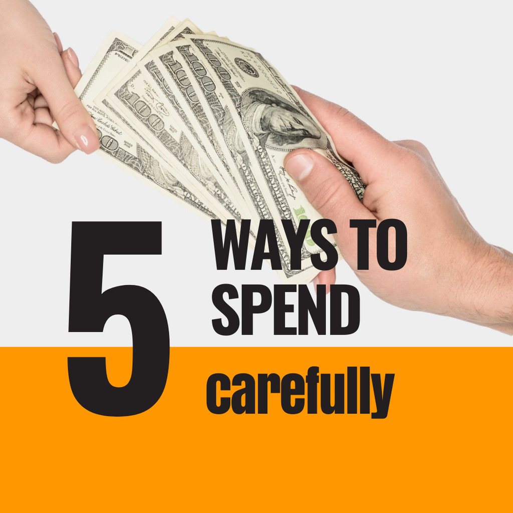 Szablon projektu Tips for Spending Money Instagram