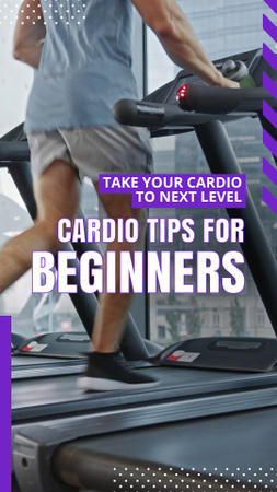 Platilla de diseño Essential Cardio Workouts In Gym Tips For Beginner TikTok Video