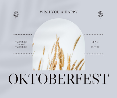 Ontwerpsjabloon van Facebook van Folksy Oktoberfest-vieringsaankondiging