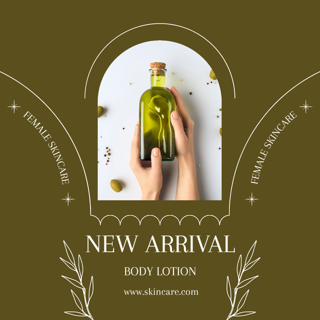 Plantilla de diseño de New Arrival of Body Lotions Green Instagram 
