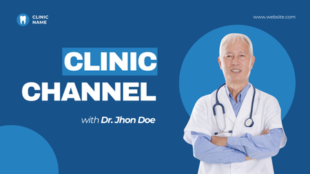 Clinic Blog Promotion with Doctor Youtube Šablona návrhu