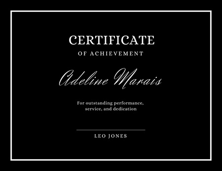 Ontwerpsjabloon van Certificate van Award voor uitstekende prestaties en service