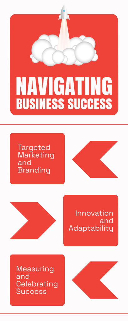 Designvorlage Tips for Navigating Business Success für Infographic