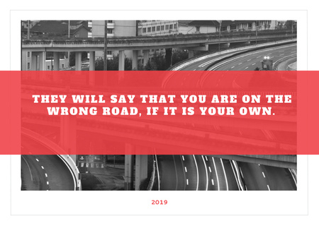 Citation about wrong road Card Design Template