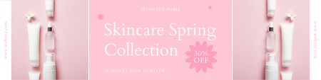 Spring Sale Natural Skin Care Twitter Design Template