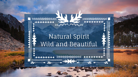 Natural spirit with Scenic Landscape Title 1680x945px Design Template