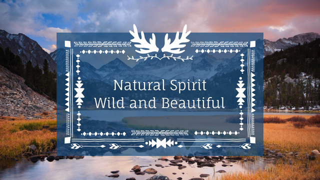 Plantilla de diseño de Natural spirit with Scenic Landscape Title 1680x945px 
