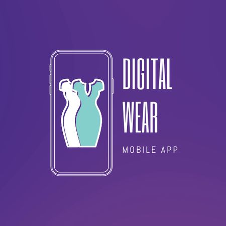 Uusi Fashion Mobile App -tarjous Animated Logo Design Template