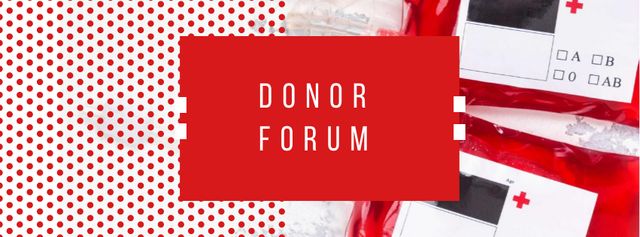 Template di design Charity Event Announcement with Donated Blood Facebook cover