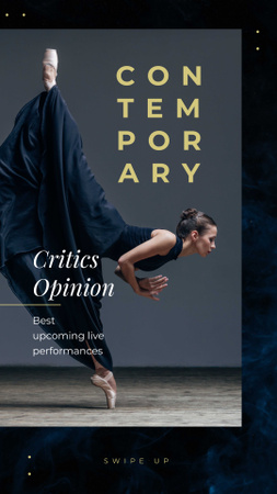 Contemporary Dancing Performances Critics And Opinion Instagram Story Design Template