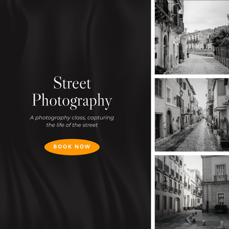 Modèle de visuel Offre de réservation de photographie de rue - Instagram