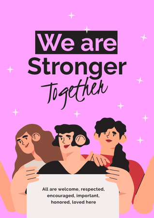 Szablon projektu ogłoszenie o wspólnocie kobiet Poster