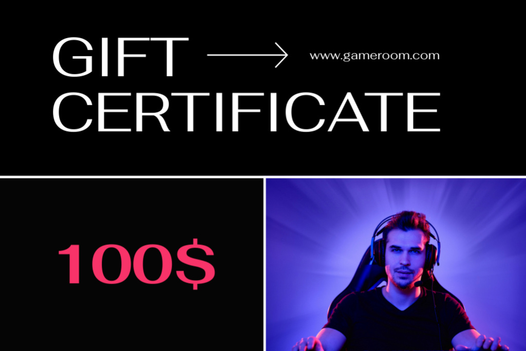 Jaw-Dropping Gaming Gear Discount Gift Certificate tervezősablon
