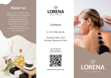 Spa and Massage Therapy Service Brochure Design Template