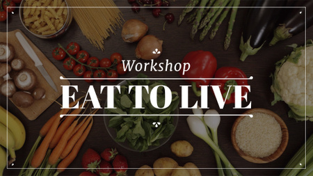 Sağlıklı beslenme pişirme malzemeleri FB event cover Tasarım Şablonu
