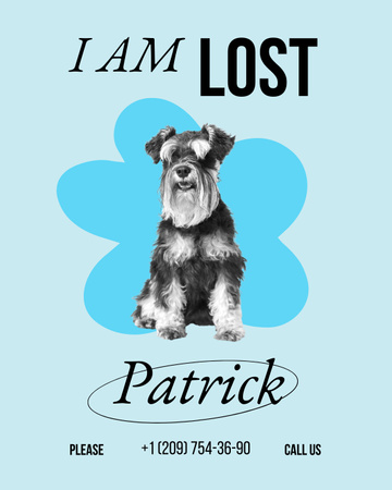Announcement about Missing Nice Dog Poster 16x20in Design Template