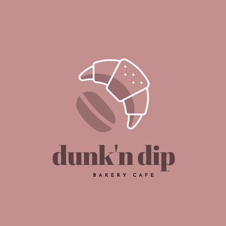 Template di design Bakery Ad with Yummy Croissant Animated Logo