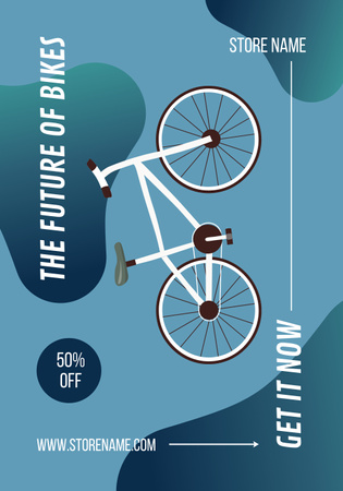 Plantilla de diseño de Anuncio de tienda de bicicletas Poster 28x40in 