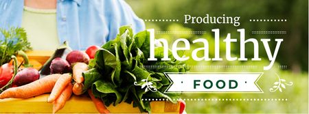 Producing healthy Food Facebook cover Modelo de Design