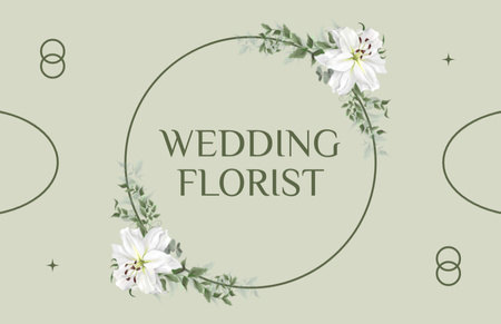 Anúncio de florista de casamento Business Card 85x55mm Modelo de Design