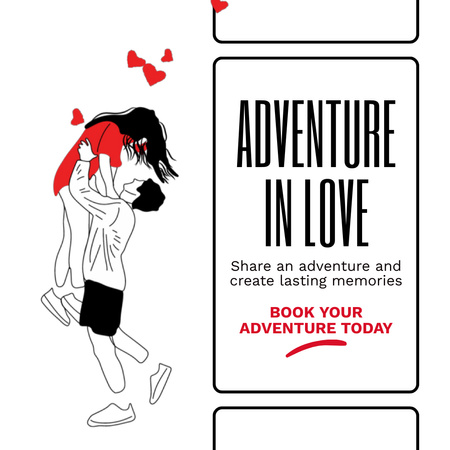 Data de aventura do Dia dos Namorados Animated Post Modelo de Design