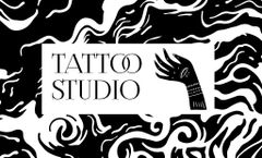 Tattoo Studio Service Offer with Abstract Pattern
