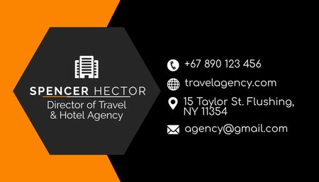 Plantilla de diseño de Oferta Agencia de Viajes y Hoteles Business Card US 
