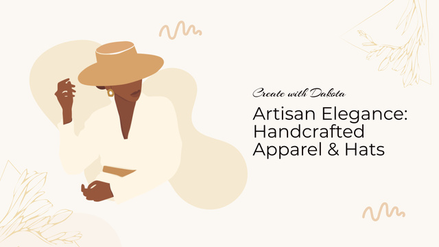 Elegant Blog about Apparel and Hats Youtube Thumbnail Design Template