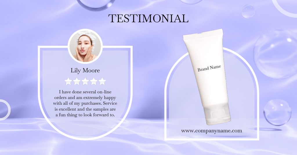 Ontwerpsjabloon van Facebook AD van Beauty Product Review